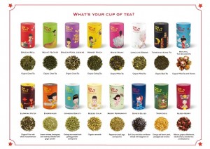 OrTea。全16種類、ウーロン茶、緑茶、フルーツティーなど。